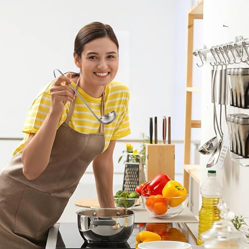 1 Pieces Stainless Steel Ladles with Pouring Rim Long Handle (2 oz)