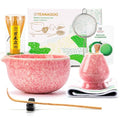 Matcha Whisk Set (Pink / 7 pcs/set, Bowl with Pouring Spout)