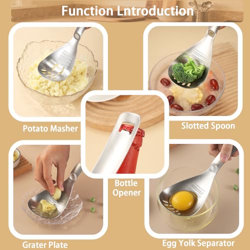 2PC Multi Function Cooking Spoon with Potato Masher (Cooking Spoon)