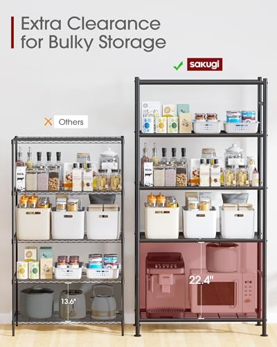 Storage Shelves (Black / 33.0W×12.6D×72.0H(5T))