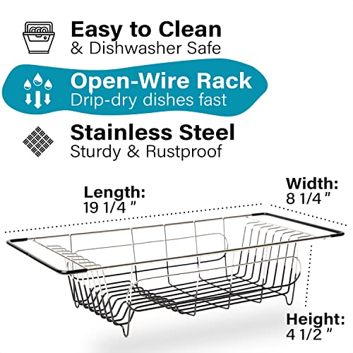 Over The Sink Dish Drying Rack (Over-Sink / Silver)