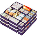 Drawer Organizer Clothes Storage (Purple / 20 Pack)