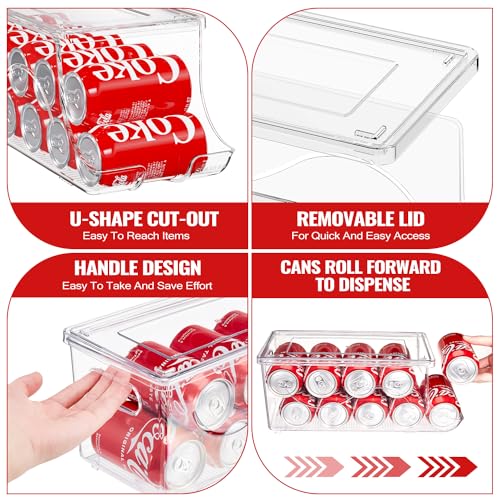 2 Pack Stackable Refrigerator Organizer (Clear)