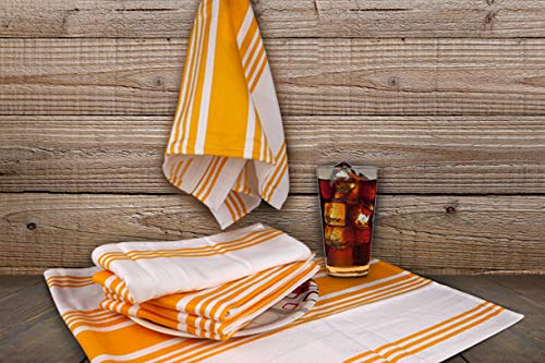 Kitchen Towels Cotton Dish Towels 20”x30” (20" x 30" (Set of 6) / 014 Yellow/White)