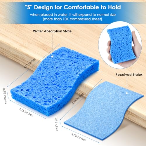 8PCS Blue Dish Washing Kitchen Sponge