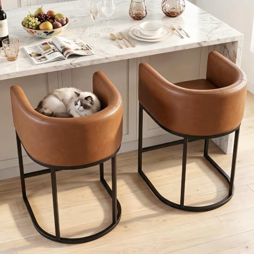 26" H Counter Height Bar Stools Set of 1 (Walnut Brown / Set of 1)