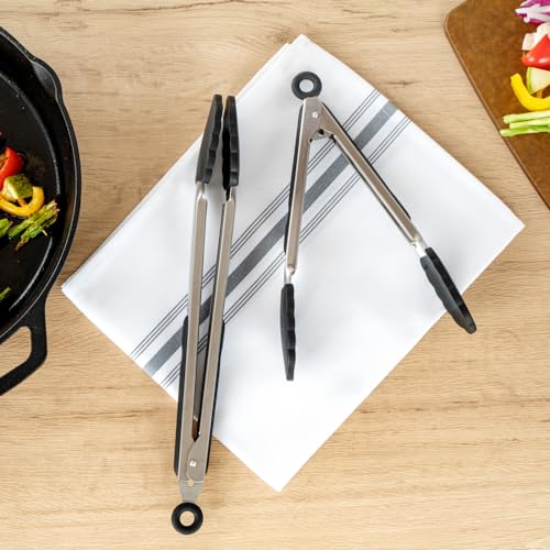 Black Stainless Steel Kitchen Tong Set (Set / Black)