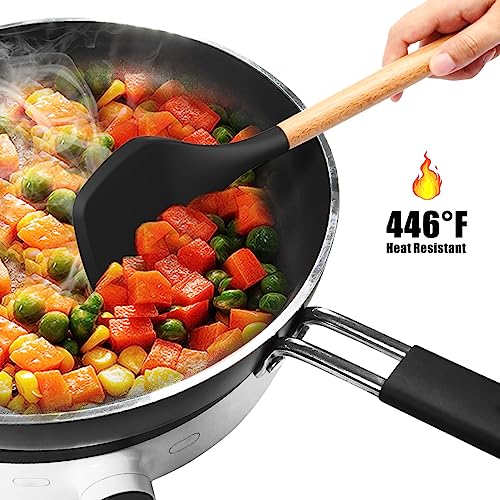 Silicone Cooking Utensils Set (Black)