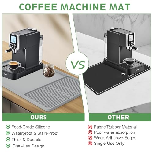 Silicone Coffee Mat 24"x16" (Gray)