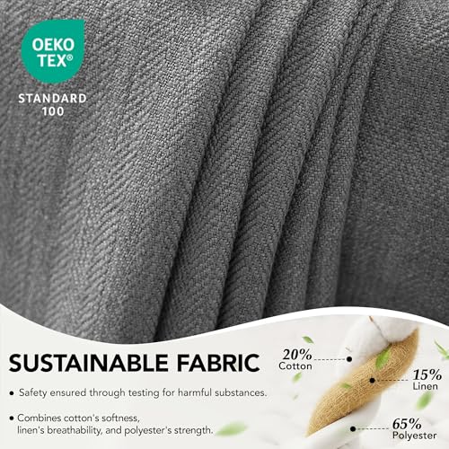 Sheer Curtains (Steel Grey/Sheer / 50"W x 96"L (Pack of 2))