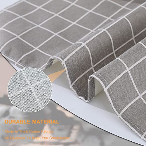 2 Pack Cotton Adjustable Bib Apron for Women (Cotton - Grey/Green)