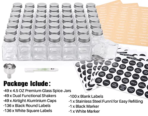 Spice Jars with 372 Labels
