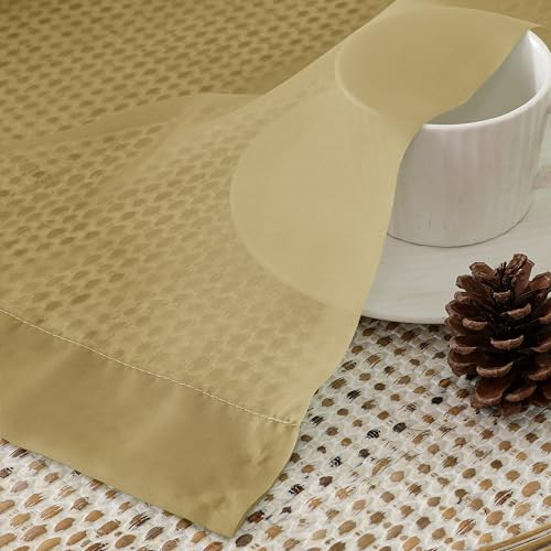 Gold Sheer Curtains 63 Inches Long 2 Panels (Gold / 42"W x 63"L (Pack of 2))