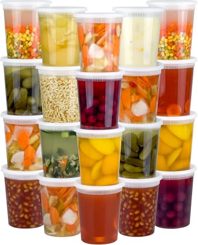 40 Sets (80-Piece) Deli Containers with Lids 32 oz (32 oz - 40 Sets)