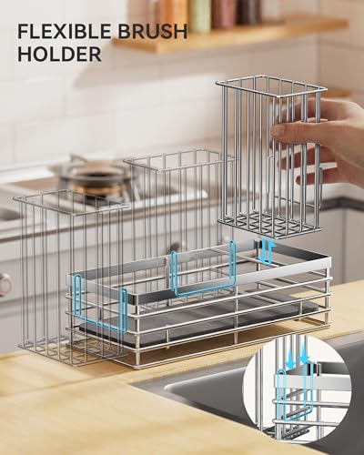 Sink Caddy With Stone Drying Tray (Silver-1 / Medium)