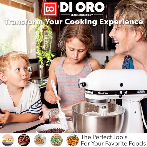 DI ORO Silicone Cooking Spoons (Stone)