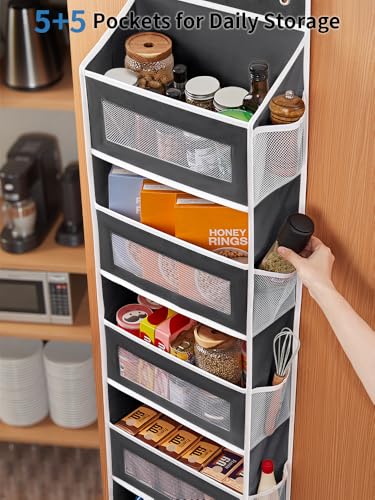 Over the Door Organizer for Bedroom (Black / 1 Pack (Standard))