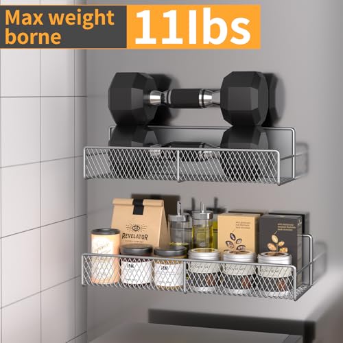 Magnetic Spice Rack for Refrigerator (Grey / 4 Pack)
