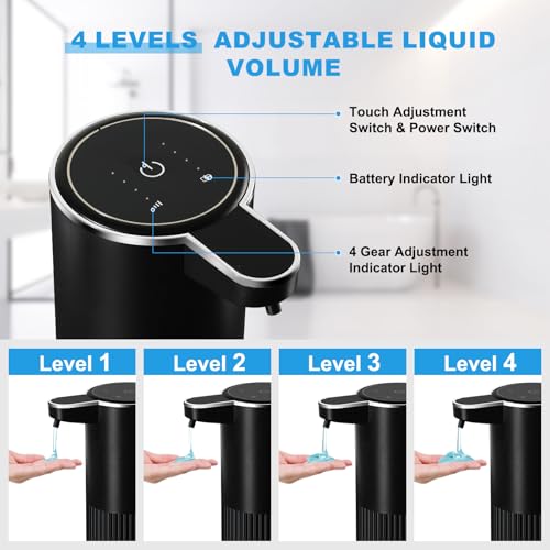 Automatic Soap Dispenser (Black / Liquid-2 Pack)