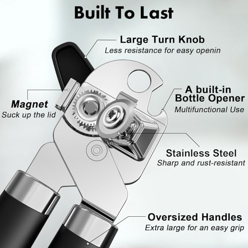 3PCS Can Opener Manual & Bottle Opener & Wine Opener