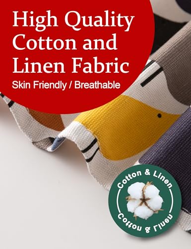 Cozy Adjustable Cross Back Aprons for Women with Pockets Cotton Linen Cooking Kitchen Baking Birds (Birds)
