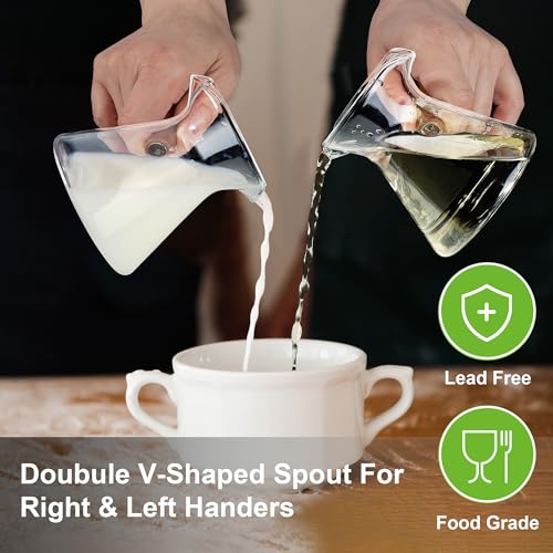 6 oz Glass Measuring Cup with Double Spouts (6 Oz Dual Spouts Clear Measuring Cup)