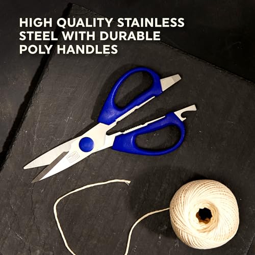 2 Pack Soft Grip Kitchen Scissors Shears With Bottle Opener