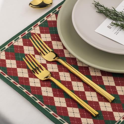 Cube Gold 20 Piece Flatware Set (Gold / 20 pieces for 4)