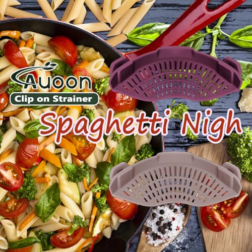 Clip On Strainer Silicone for Pots (Cherry / Standard 8.86 x 3.55 in)