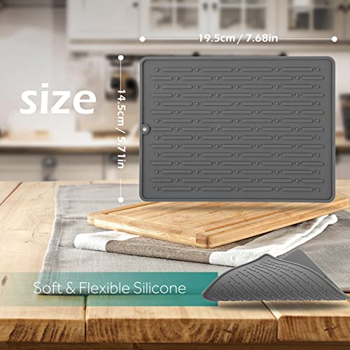 Dish Drying Mats (Gray / 6" x 8")