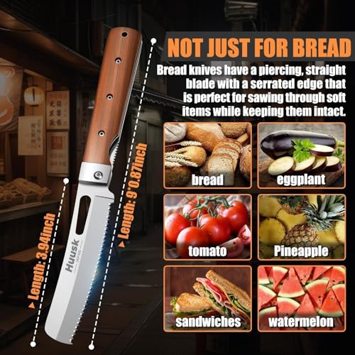 Folding Bread Knife for Homemade Bread (2.3")