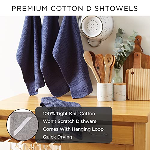 Basic Terry Collection Waffle Dishtowel Set (Solid Brown / 15x26")