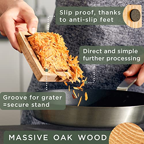 Premium Grater with Etched Stainless Steel Blades (4-Sided Grater)