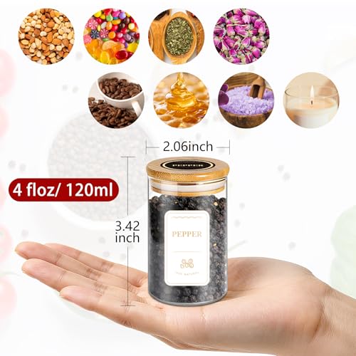 Spice Jars with Labels (4 oz 35 pcs)