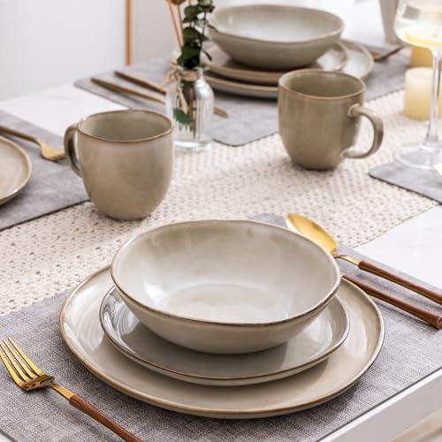 Ceramic Dinnerware Sets for 8 (Cappuccino / Service for 8(24Pcs))