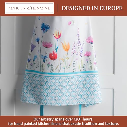 Aprons for women with Pocket 100% Cotton Pack of 1 (068 - Flower in the Field)