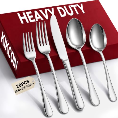 20 Pc Silverware Set for 4 (Silver / 20 Pack for 4)