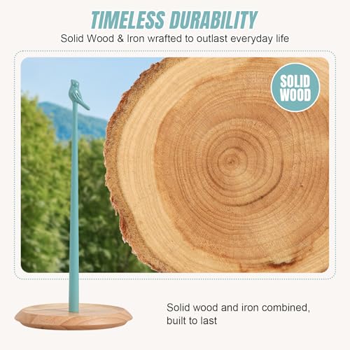 Wooden Paper Towel Holder countertop (Blue)