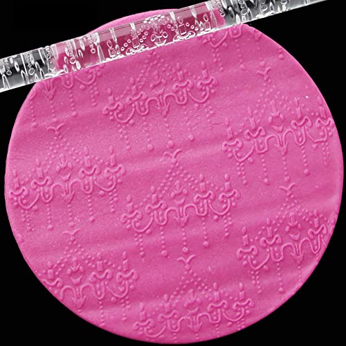 Acrylic Rolling Pin with 28 Patterns (52002 chandelier)