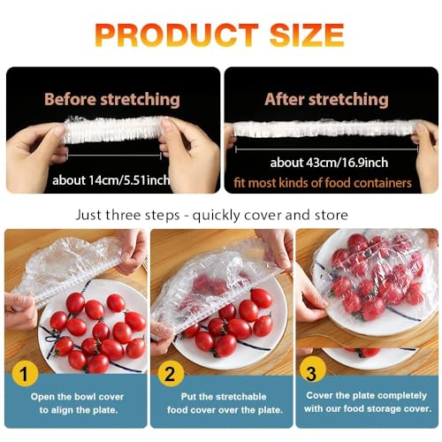 300 Bowl Covers for Bread Proofing (300 PCS - Regular - Clear)