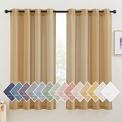 Desert Yellow Curtains for Bedroom (52"W x 63"L (Pack of 2) / Desert Yellow)