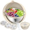 4 1 Colander with Bowl Set (Beige)