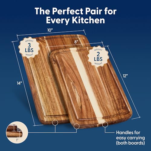 Sonder LA Doheny Duo Small Acacia Wood Cutting Board Set (Doheny | Acacia | Edge Grain)