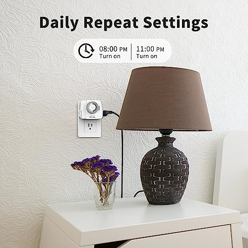 Indoor Mechanical Outlet Timer (Mechanical, 2 Outlets, 2 Packs)