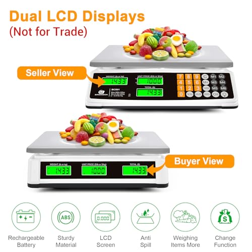 Price Computing Scale 88lb (Flat Platform)