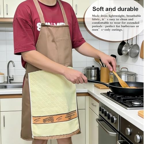 Creative Men's Prank Apron (Light Brown)