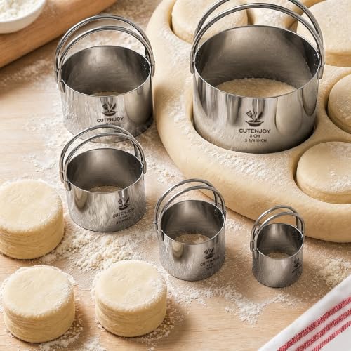 Cookie Cutters (5 PCS Round With Handle)