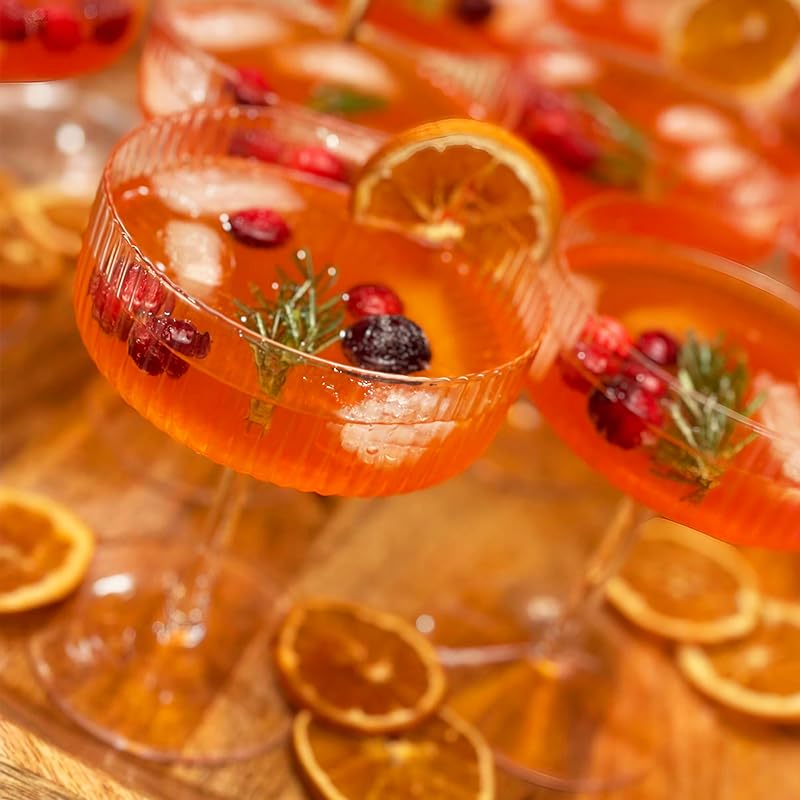 Ribbed Coupe Glasses Set of 6