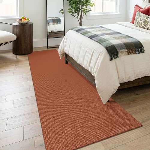 Cotton Runners for Hallway 3x8 (Burnt Orange/Tan / 3' x 8' (Runner))