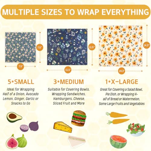 Reusable Beeswax Wrap (Flowers)